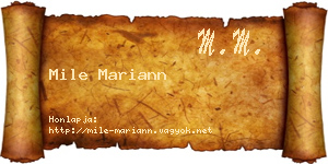 Mile Mariann névjegykártya